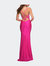 Neon Prom Dress With Beautiful Lace Bodice And Jersey Skirt