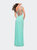 Net Jersey Prom Dress with Criss Cross Ruched Bodice