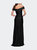 Off the Shoulder Chic Jersey Gown with Ruching