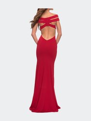 Off the Shoulder Dress With Cut Outs And Open Back