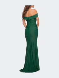 Off the Shoulder Elegant Long Evening Gown