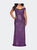 Off The Shoulder Sequin Plus Size Dress - Purple