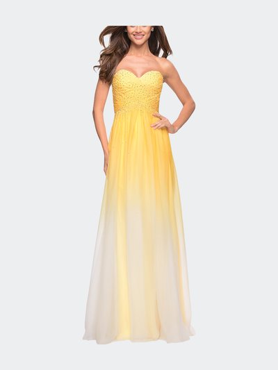 La Femme Ombre Chiffon Prom Dress With Criss Cross Pleating product