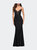 Prom Dress With Beautiful Lace Bodice And Jersey Skirt - Black