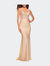 Prom Dress With Beautiful Lace Bodice And Jersey Skirt - Light Gold