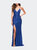 Sequin Long Prom Dress with Wrap Style Front