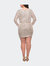 Short Sequin Plus Dress with Long Sleeves
