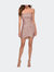 Short Strapless Sequin Homecoming Dress With Ruching - Rose Gold