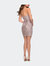 Short Strapless Sequin Homecoming Dress With Ruching