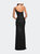 Simple One Shoulder Long Sequin Evening Gown