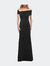 Simply Chic Off the Shoulder Jersey Gown - Black