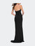 Strapless Jersey Dress with Ruching and Skirt Slit