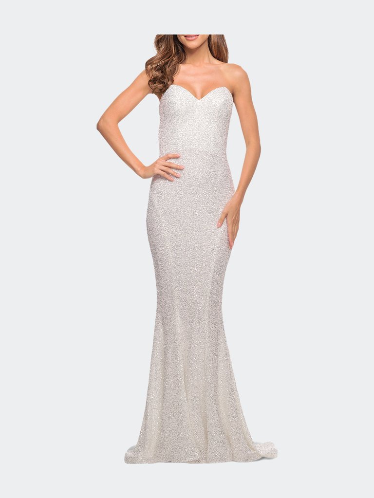 Strapless Sweetheart Luxe Sequin Gown