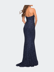 Strapless Sweetheart Luxe Sequin Gown