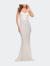 Strapless Sweetheart Luxe Sequin Gown - White