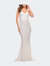 Strapless Sweetheart Luxe Sequin Gown - White