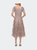 Tea Length Mother of the Bride Dress with Short Sleeves