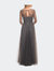 Tulle A-line Evening Dress with Beading