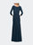 Ultra Soft Jersey Long Dress with Three-Quarter Sleeves