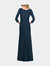 Ultra Soft Jersey Long Dress with Three-Quarter Sleeves