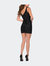 V-Neck Short Line Sequined Party Dress