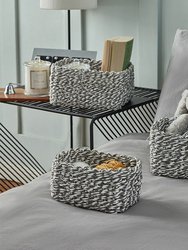 Gordes Gray White Paper Rope Storage Baskets