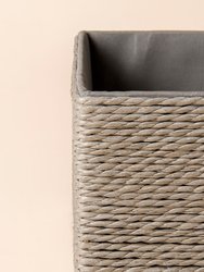 Havre Gray Paper Rope Storage Baskets Set of 4