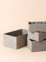 Havre Gray Paper Rope Storage Baskets Set of 4