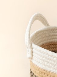Montrésor Black Beige and White Cotton Rope Storage Baskets