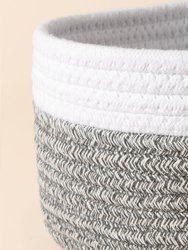 Montrésor Gray & White Cotton Rope Storage Baskets