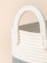 Montrésor White & Dark Gray Cotton Rope Storage Baskets
