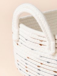 Montrésor White & Tiny Spot Cotton Rope Storage Baskets