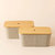 Nonza Khaki Bamboo Storage Baskets Set of 2