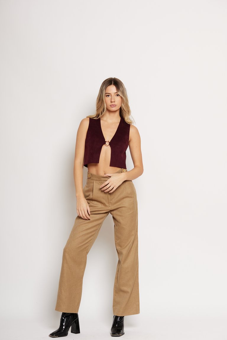 Ella Hemp/ Recycled Polyester Pant - Desert