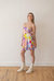 Jadyn Linen/Rayon Bias Dress - Coral Print