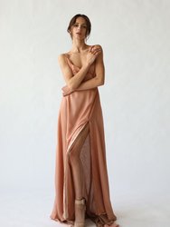 Caramel Sunset Dress - Gold/ Beige/ Chocolate/ Nude