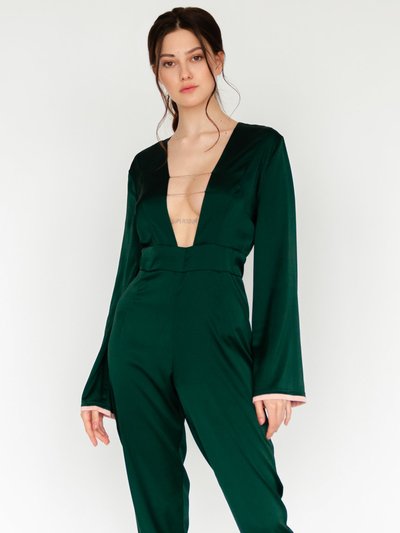 La Musa Emerald Silk Jumpsuit product