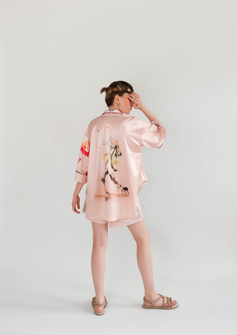 French Exit Loungewear Set - Print/Light Pink/Rose