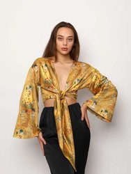 Gustav Klimt Top - Gold/ Yellow/ Orange/ Print