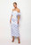 Hourglass Porcelain Dress - White/ Blue/ Print