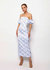 Hourglass Porcelain Dress - White/ Blue/ Print