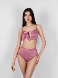 Peonie Lingerie Set - Pink/ Print/ Rose