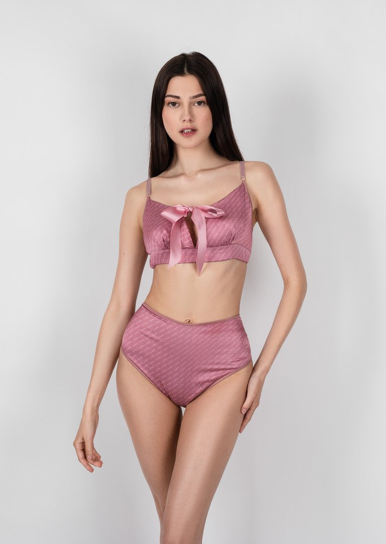 Peonie Lingerie Set - Pink/ Print/ Rose