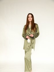 Pistachio Ice-Cream Loungewear Set - Pistachio/ Olive/ Green