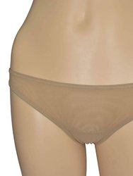 Underwear Semi Sheer Mesh Thong Panty - Nude
