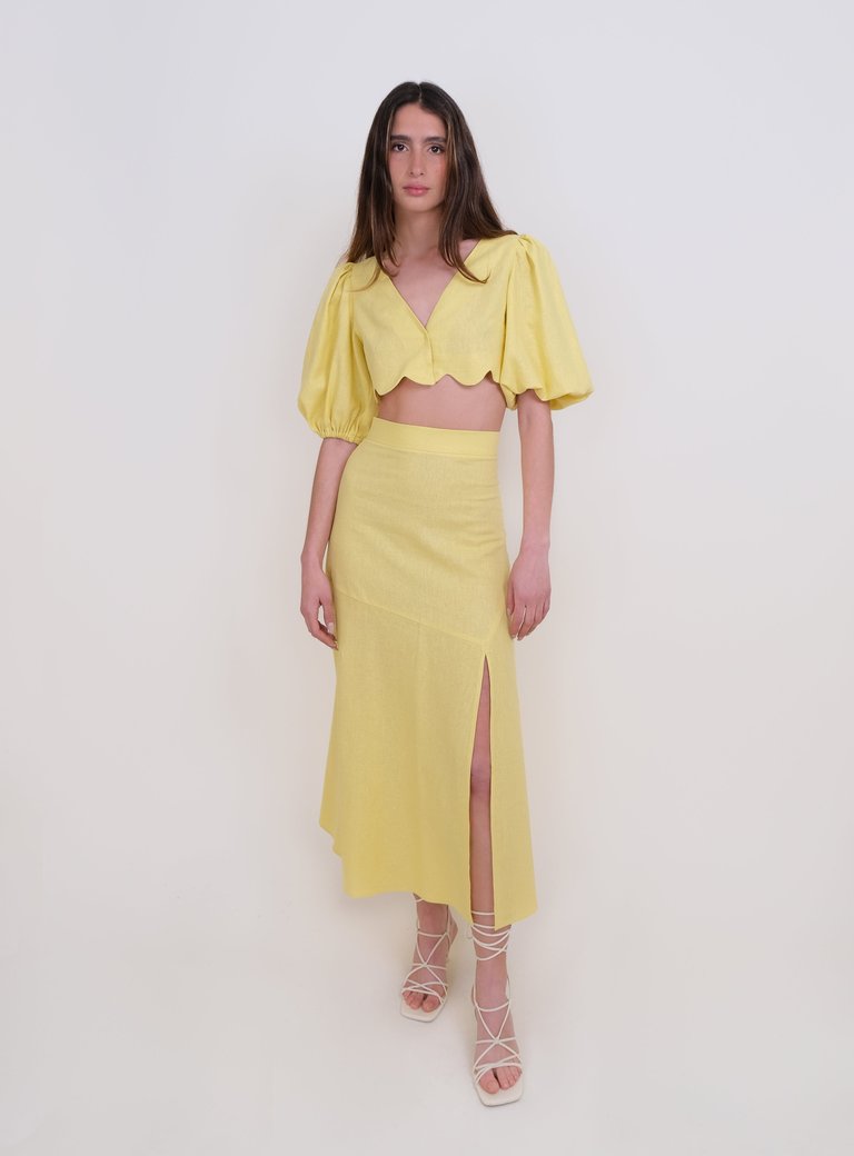 Amber Skirt - Light Yellow