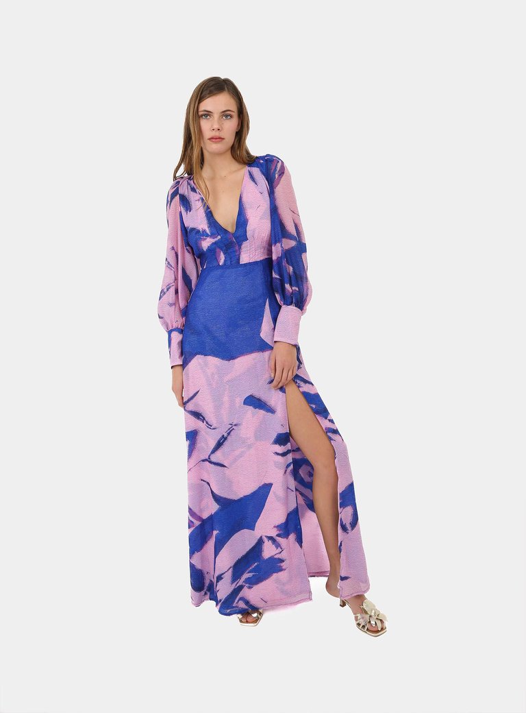 Dress Greta - Blue/Pink