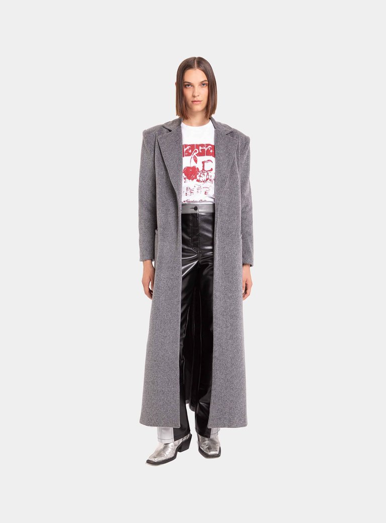 GINA GREY CLOTH COAT - Grey