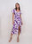 Iris Dress - Purple/White