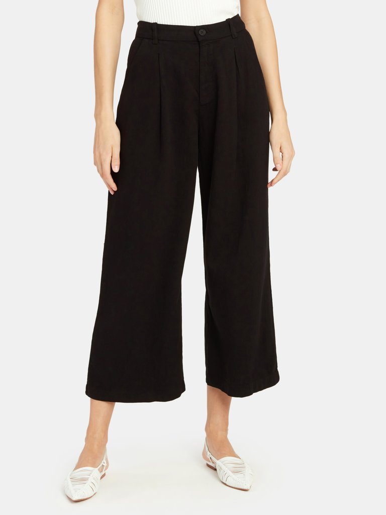 Lola Front Pleat Trouser - Tar